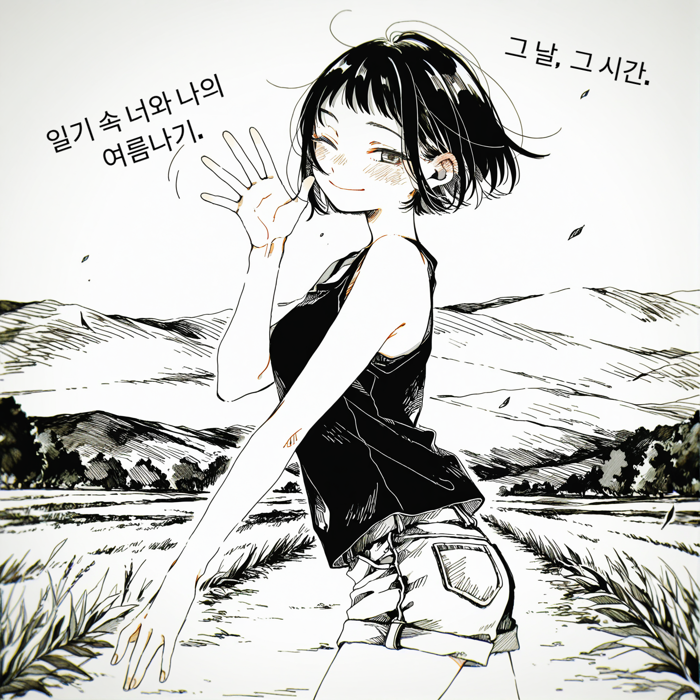 삐뚤어진 글씨와 촘촘히 쓰여있는 너