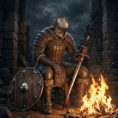 디스토피아 판타지 세계관의 고독한 방랑기사