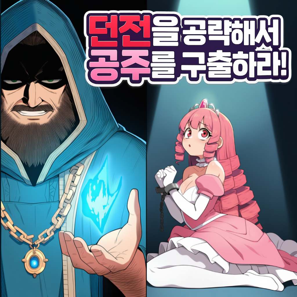 던전을 공략해서 공주를 구출하라!